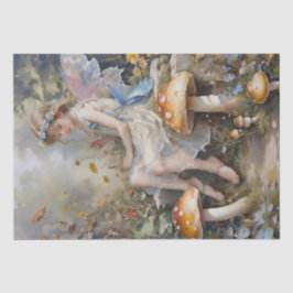 Whimsical Mushroom Fairy Decoupage Tissuepapier