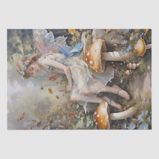 Whimsical Mushroom Fairy Decoupage Tissuepapier (Voorkant)