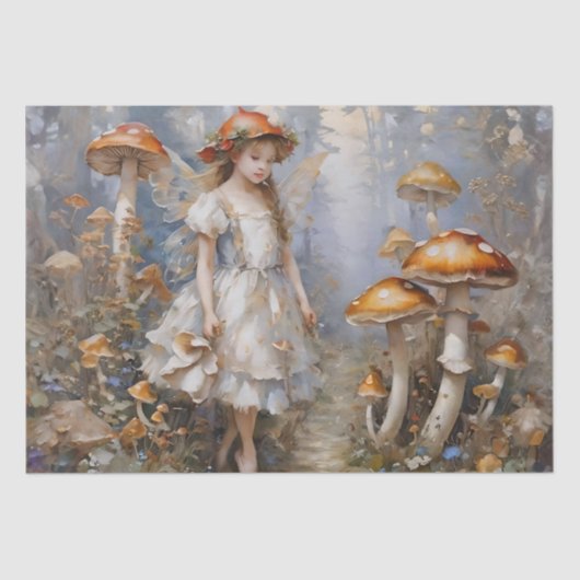 Whimsical Mushroom Fairy Decoupage Tissuepapier (Voorkant)