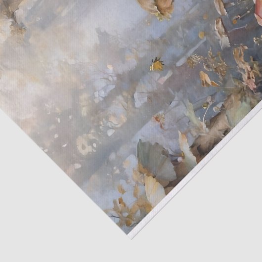 Whimsical Mushroom Fairy Decoupage Tissuepapier (Detail)