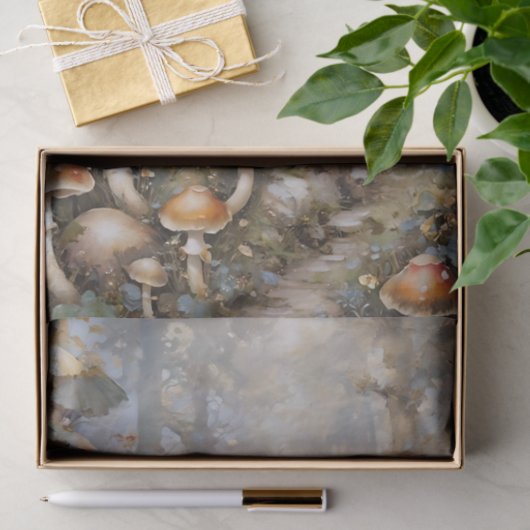 Whimsical Mushroom Fairy Decoupage Tissuepapier (Geschenk)