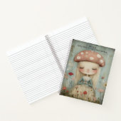 Whimsical Mushroom Fairy in een bloemenweide Custo Notitieboek (Binnen)