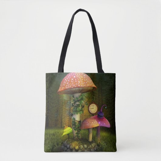 Whimsical Mushroom Fantasy Canvas tas (Voorkant)