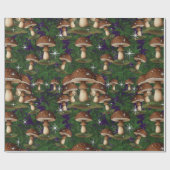 Whimsical Mushroom Forest - betoverende Natuur Cadeaupapier (Vlak)