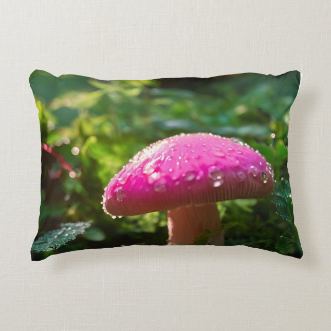 Whimsical Mushroom Forest Horizontal Pillow – Scha Accent Kussen (Voorkant)