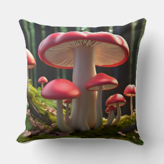 Whimsical Mushroom Forest Pillow - Schattige ontwe Kussen