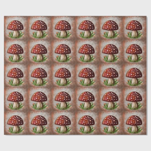 Whimsical Mushroom & Fungi Motif – Nature-Inspired Cadeaupapier (Vlak)