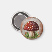 Whimsical Mushroom & Fungi Motif – Nature-Inspired Magneet (Voorkant / Achterkant)