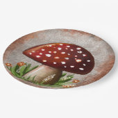 Whimsical Mushroom & Fungi Motif – Nature-Inspired Papieren Bordje (Gekanteld)