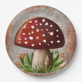 Whimsical Mushroom & Fungi Motif – Nature-Inspired Papieren Bordje