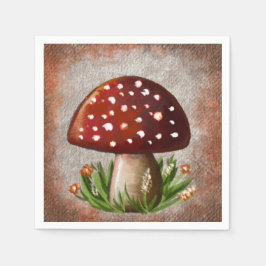 Whimsical Mushroom & Fungi Motif – Nature-Inspired Servet