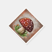 Whimsical Mushroom & Fungi Motif – Nature-Inspired Servet (Hoek)