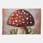 Whimsical Mushroom & Fungi Motif – Nature-Inspired Theedoek (Horizontaal)