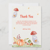 Whimsical Mushroom Ghost Herfst Baby shower Bedankkaart (Voorkant)