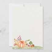 Whimsical Mushroom Ghost Herfst Baby shower Bedankkaart (Achterkant)