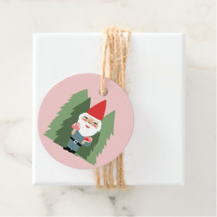 Whimsical Mushroom Gnome Elf Santa kerstcadeau Bedankjes Labels