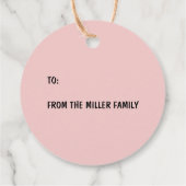 Whimsical Mushroom Gnome Elf Santa kerstcadeau Bedankjes Labels (Achterkant)