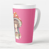 Whimsical Mushroom Hat Fantasy Nature Gift Latte Mok (Rechterhoek)