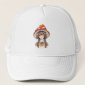 Whimsical Mushroom Hat Hat Trucker Pet (Voorkant)