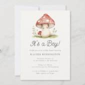 Whimsical Mushroom Het is een Boy Baby shower Kaart (Voorkant)