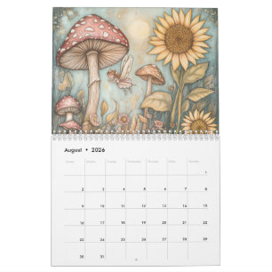 Whimsical Mushroom Kalender, Paddenstoel Kalender