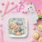 Whimsical Mushroom Papieren Bordje (Feest)