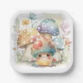 Whimsical Mushroom Papieren Bordje (Voorkant)
