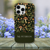 Whimsical Mushroom Patroon Aangepaste Naam Case-Mate iPhone Case