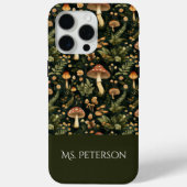 Whimsical Mushroom Patroon Aangepaste Naam Case-Mate iPhone Case (Achterkant)