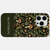Whimsical Mushroom Patroon Aangepaste Naam Case-Mate iPhone Case (Achterkant (horizontaal))