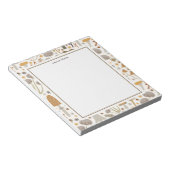 Whimsical Mushroom Patroon Aangepaste Naam Notitieblok (Schuin)