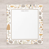 Whimsical Mushroom Patroon Aangepaste Naam Notitieblok