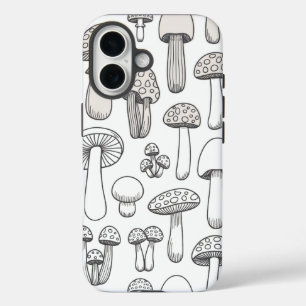 Whimsical Mushroom Patroon iPhone 16 Hoesje