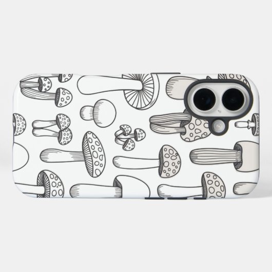 Whimsical Mushroom Patroon Case-Mate iPhone Case (Achterkant (horizontaal))