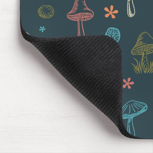 Whimsical Mushroom patroon Muismat (Hoek)
