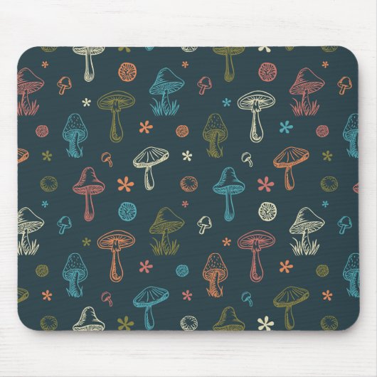 Whimsical Mushroom patroon Muismat (Voorkant)