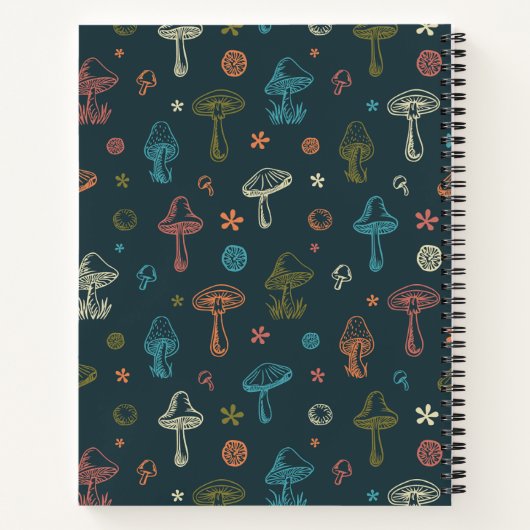 Whimsical Mushroom patroon Notitieboek (Achterkant)