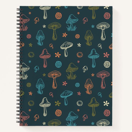 Whimsical Mushroom patroon Notitieboek (Voorkant)