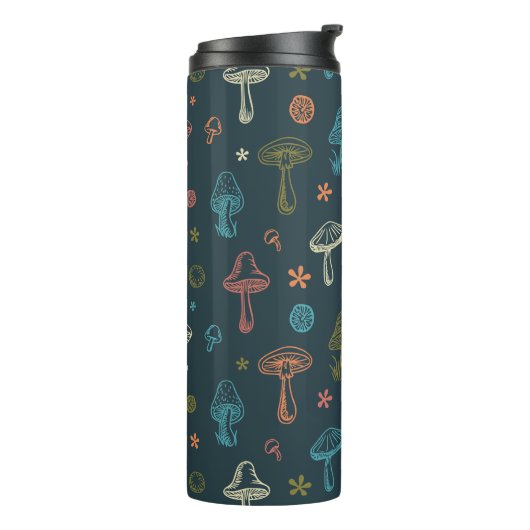 Whimsical Mushroom patroon Thermosbeker (Gedraaid links)