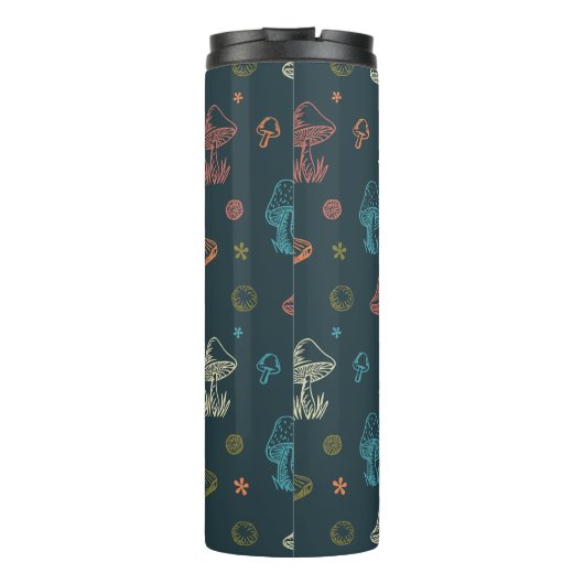 Whimsical Mushroom patroon Thermosbeker (Achterkant)