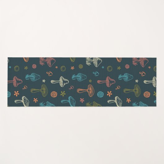 Whimsical Mushroom patroon Yogamat (Voorkant (horizontaal))
