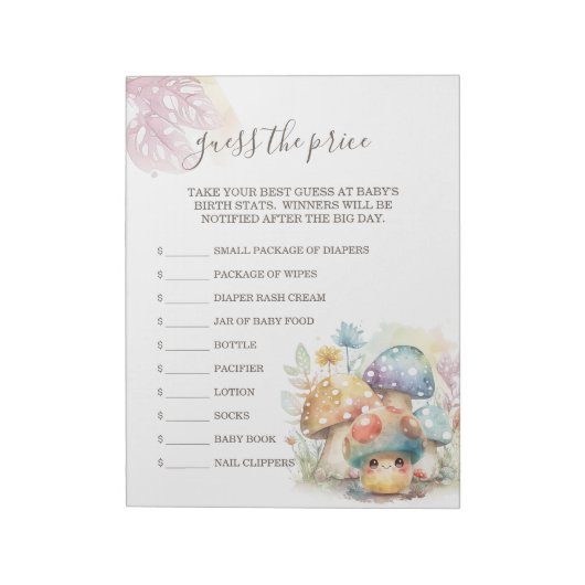 Whimsical Mushroom Raad de prijs Notitieblok (Linkerzijde)