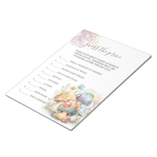 Whimsical Mushroom Raad de prijs Notitieblok (Schuin)