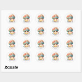 Whimsical Mushroom Ronde Sticker (Vel)