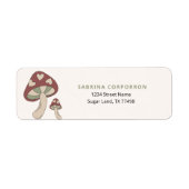 Whimsical Mushroom Sage Green Etiket (Voorkant)