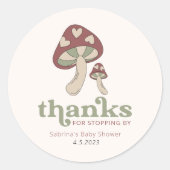 Whimsical Mushroom Sage Green Label (Voorkant)