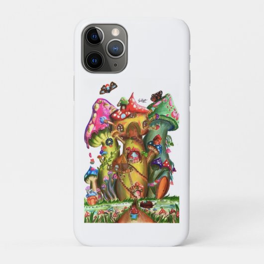 Whimsical Mushroom Village Fantasy Kunstwerk Case-Mate iPhone Case (Achterkant)