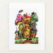 Whimsical Mushroom Village Fantasy Kunstwerk Planner (Voorkant)