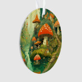 Whimsical Mushroom Village Ornament van Quindolyn (voorkant)