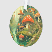 Whimsical Mushroom Village Ornament van Quindolyn (voorkant)